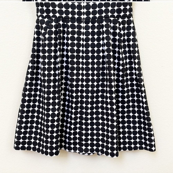 Banana Republic X Marimekko Black and White Dot Fit and Flare Dress #W88 - Picture 8 of 9
